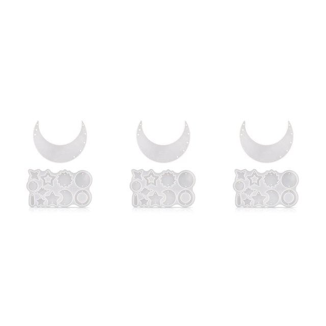 Bearachild Molde de carillón de viento en forma de estrella DIY, moldes colgantes para el hogar, molde de decoración de pared de modelado, Moldes de 2 piezas 3Conjunto