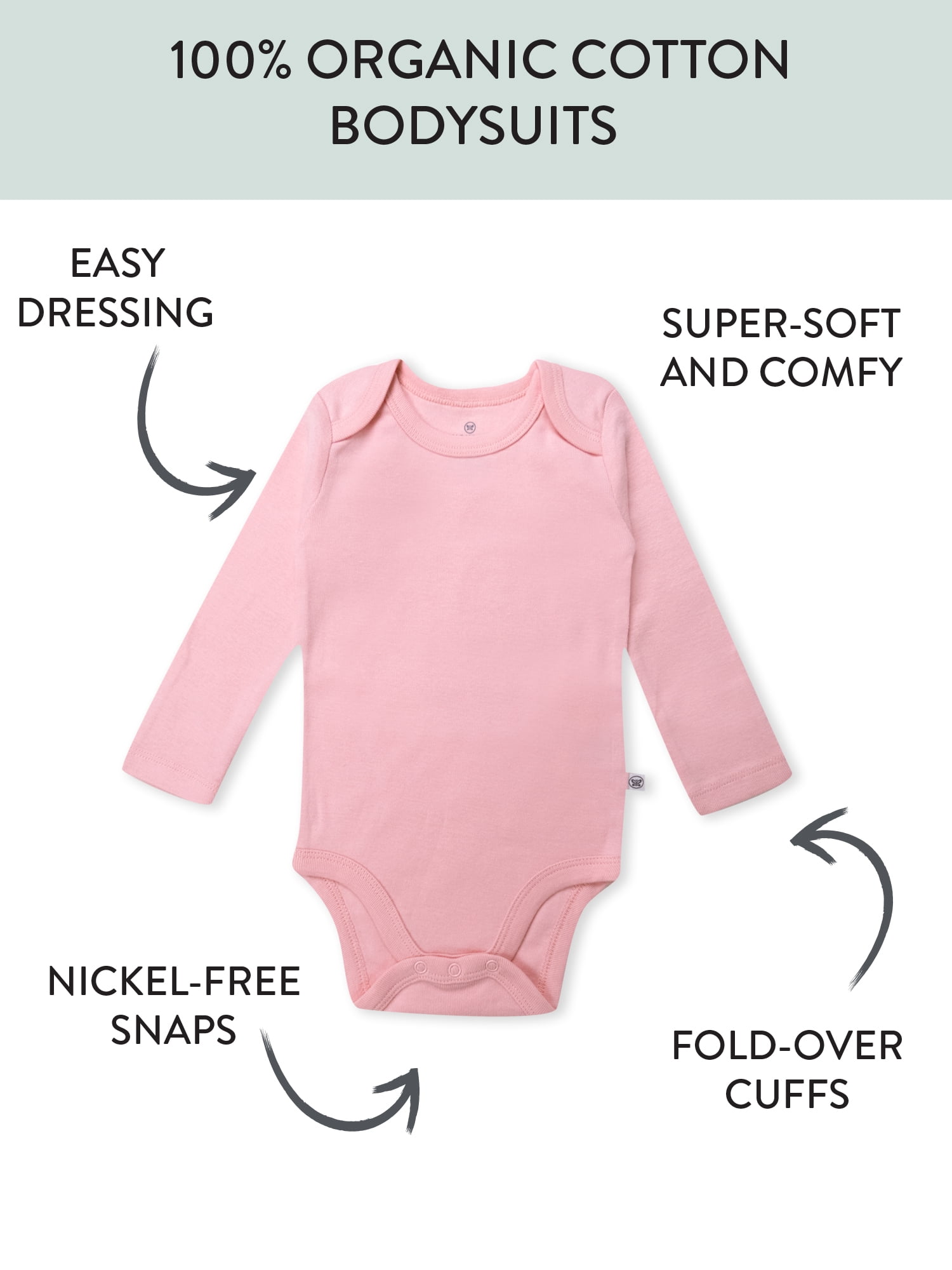 Honest Baby Clothing Organic Cotton Boy or Girl Long Sleeve Bodysuit Set, Newborn to 24 Months