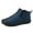 Blue 1, variant on Earlde Men's Women's Winter Warm Slippers with Fuzzy Plush Lining Slip on House Shoes with Indoor Outdoor Anti-Skid Rubber Sole
