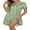 Green flowers, variant on DreamFish Women's Summer Nightshirt Button Down Short Sleeve Sleepshirt Lightweight Nightgown Sleepwear (Slim Fit, Size Up for Relaxed Feel)