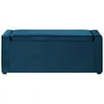 thumbnail image 4 of Brika Home Velvet Upholstered Storage Shoe Bench in Blue, 4 of 9