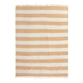 thumbnail image 3 of Unique Loom Chindi Rag Collection Area Rug - Striped (9' x 12' 2" Rectangle Beige/Ivory), 3 of 7