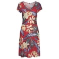 thumbnail image 4 of LASCANA Women's Pattern V-Neck Dress, 4 of 5