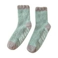 thumbnail image 2 of MSJUHEG Fuzzy Socks for Women,Slipper Socks for Women,Fluffy Socks,Bearpaw Socks,Cloud Socks,Women Soild Color Coral Warm Thick Home Socks Stockings A One Size, 2 of 3