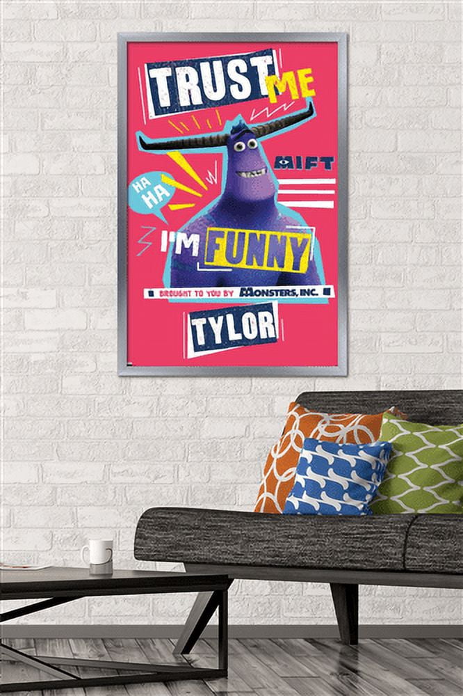 Disney Monsters at Work - Trust Me Wall Poster, 22.375" x 34", Framed