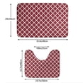 thumbnail image 3 of Yiaed Red Moroccan Print Bathroom Mat Set 2 Pieces Mat Anti-Skid Pad Ultra Soft and Absorbent Bathroom Bath Mat Contour Bath Rugs for Toilet Base, 3 of 6