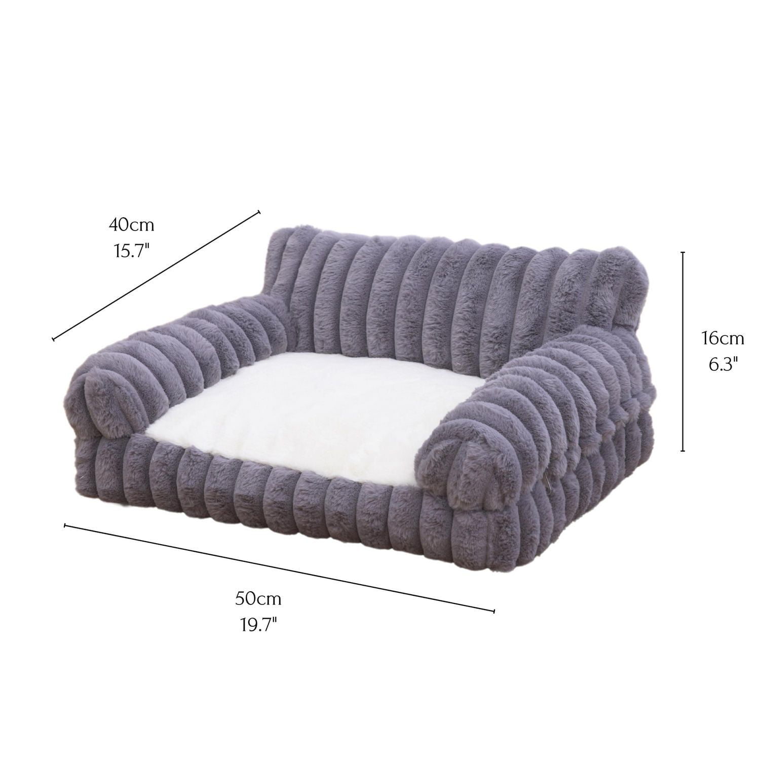 Home4Cat Canapé Douillet pour Chiens et Chats, Taille Petite à Moyenne, Noir