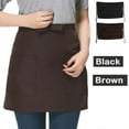 thumbnail image 2 of tooloflife Square Short Waist Apron with Double Pockets for Kitchen Hotel Cafe Restaurant Pub Bar Unisex 2 Color, 2 of 3