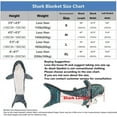 thumbnail image 6 of Shark Blanket for Boys Girls Super Soft Cozy Flannel Hoodie Shark Tail Wearable Fleece Throw Blanket (S Fits Heights Less Than 4'5")., 6 of 6