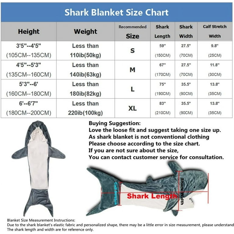 1pc Shark Blanket Adult Boys Girls Shark Blanket Wearable Shark Blanket  Shark Sleeping Bag (Pink)