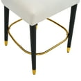 thumbnail image 5 of GDF Studio Modern Tufted Counter Height Bar Stools with Gold Footrests and Black Solid Wood Legs, Set of 2, Beige, 5 of 11