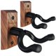 thumbnail image 1 of Soporte de pared para guitarra Onmiwod, 2 unidades, madera de nogal negro, en forma de U, 1 of 9