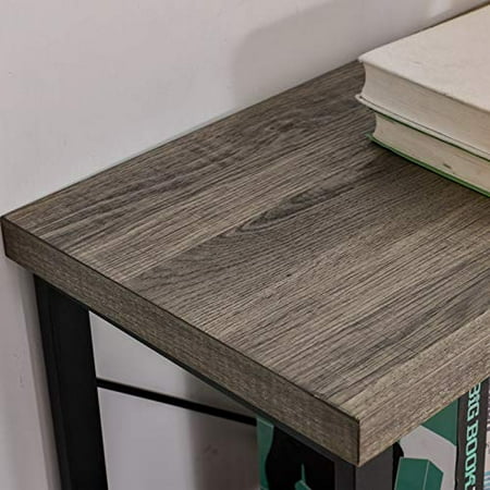 Grelo Home Rustic Console Table For Entryway Industrial Sofa Entry With Storage Open Bookshelf 55 Inch Gray Oak Canada Grelo Home Rustic Console Table For, Industrial Sofa Table With Storage