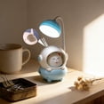 thumbnail image 4 of Weloille Cartoon Cat Table Lamp With Pen Holder 1 Piece, Soft Eye Protection LED Light, 3 Brightness Levels Adjustable, Multifunctional Desk Lamp for Bedroom Office Study Work Reading, 4 of 6