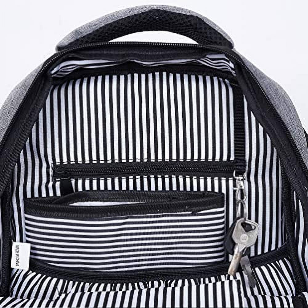 Waterproof Baby Diaper Bag with Changing Mat, Pockets, and Stroller Straps, Gray - image 4 of 9