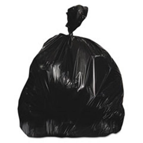 Unisan HERZ7660WKR01 60 gal 22 Mic High-Density Coreless Can Liners, Black - 38 x 60 in. - 150 Per Case