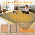 thumbnail image 5 of Large Heated Floor Mat with Remote - 6 Heat Settings, Dual-Zone Warming, Auto Shutoff, Safe for Hardwood & Tile, Plush Electric Rug for Living Room, Office, 5X7ft, 5 of 13