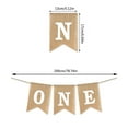 thumbnail image 3 of Birthday Linen ONE Flag Banner, Burlap Material, Crown Design For Baby First Birthday Nursery Party Decoration, 3 of 5