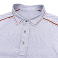thumbnail image 5 of Mens Short Sleeve Golf Shirts Muscle Fit Quick Dry 3 Button Collared Athletic Performance T-Shirts Contrast Stitching Summer Workout Tops Father's Day Gift, 5 of 5