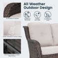 thumbnail image 6 of Bellefurn Outdoor Loveseat Sofa Patio Glider Rocking Bench,Garden Loveseat Seating Patio Chair Set with Cushion,for Porch Balcony and Backyard, 6 of 9