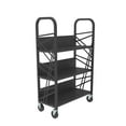thumbnail image 1 of FixtureDisplays® Metal Book Cart Library Cart Pew Cart Mobile Book Storage School Book Organier 18465, 1 of 5