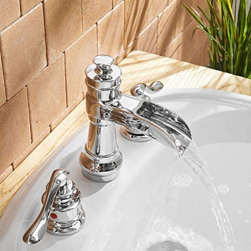 Bathfinesse Widespread Bathroom Faucet Two Handle High Arc Farmhouse