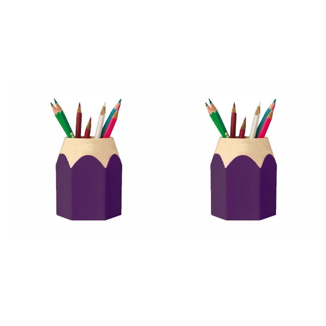 Seitruly Plástico Extraíble Suministros para estudiantes Forma de lápiz Portalápices de doble Type2 NO2