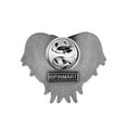 thumbnail image 2 of PinMart's Antique Nickel Heart with Angel Wings Enamel Lapel Pin, 2 of 3