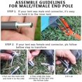 Tent Poles Replacement, Aluminum Rod Tent Pole Multifunction