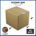 thumbnail image 4 of EcoSwift Brand Premium 6x5x4 Cardboard Boxes Mailing Packing Shipping Box Corrugated Carton 23 ECT, 6"x5"x4", Brown, 45-Pack, 4 of 5