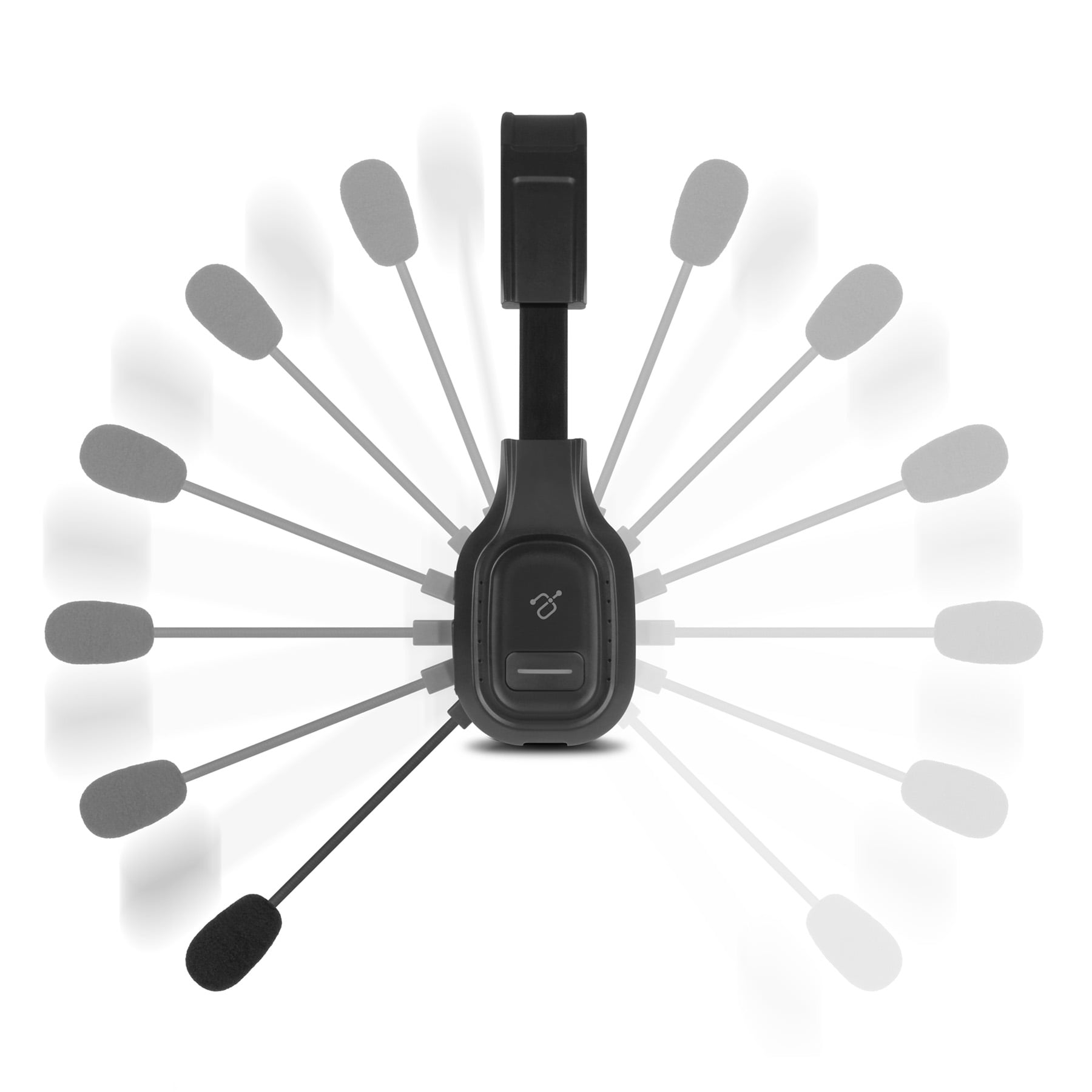 Aluratek ABHM100F - Bluetooth Wireless Headset with Noise Cancelling Boom Microphone