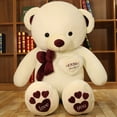 thumbnail image 1 of Oso de peluche grande para niños, oso gigante de peluche enorme, muñecos de animales suaves, juguete para niños, regalo de cumpleaños para amantes de la noviawhite sheng ri80cm Fivean unisex, 1 of 2