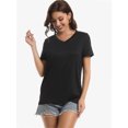 thumbnail image 3 of Womens Short Sleeve Round Neck Shirts Summer Top Fashion Basic Tee, 3 of 6