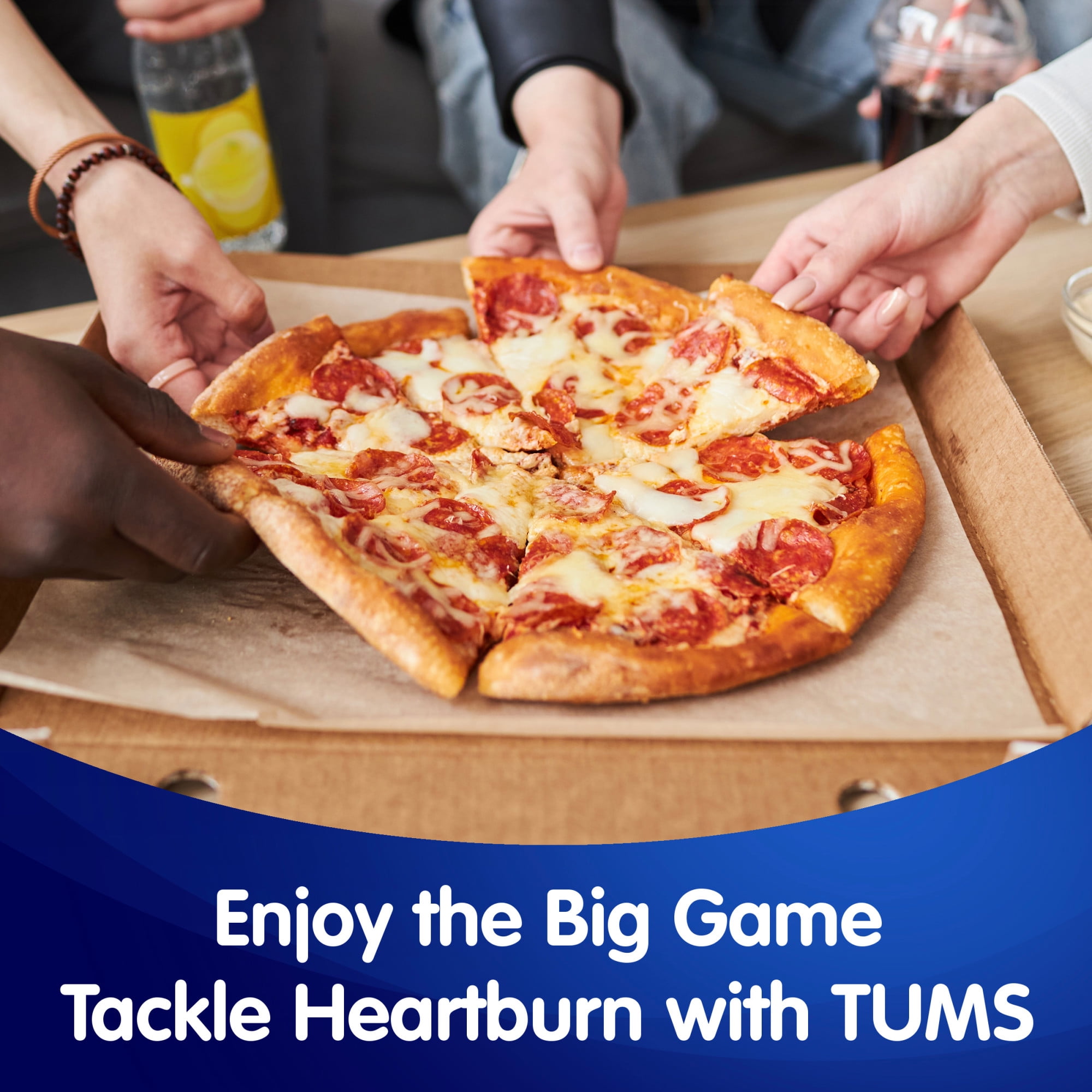 Tums Extra Strength Heartburn Relief Chewable Antacid Tablets, Fruit, 8 Count, 3 Pack