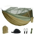 thumbnail image 1 of Hamaca de Viaje para Acampar con Red / Capacidad de Carga de 300 Kg, Nailon para Paracaídas Transpirable y de Secado Rápido / 2 x Mosquetones Premium, 4 x Cabestrillos de Nailon Incluidos / para Jardín Interior Al Aire Libre, 1 of 8