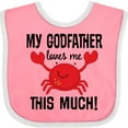 thumbnail image 3 of Inktastic My Godfather Loves Me Godchild Boys or Girls Baby Bib, 3 of 4