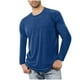 thumbnail image 1 of Blusas y camisas de manga larga con cuello redondo para hombre, ropa deportiva para el hogar, pijamas, camisetas de algodón y color liso, blusa deportiva para hombre, poliéster, 1 of 5