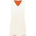 thumbnail image 6 of Augusta Ladies Tricot Mesh Reversible 2.0 Jersey 163 Orange/White Xl, 6 of 7