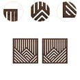 thumbnail image 6 of WLPZXP 2 Pieces Geometric Wood Wall Art Wood Abstract Wall Panels,Hollow Line Art Decor walnut color, 6 of 9