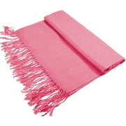 Glory Max Women's Large Soft Silky Pashmina Shawl Wrap Coral Solid Plain Wedding Scarf