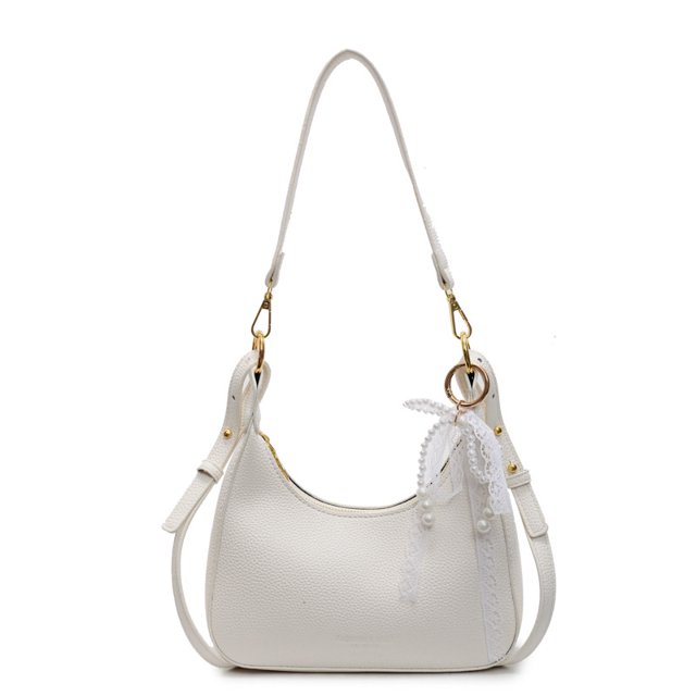 Bolso de hombro sencillo de color sólido para mujer, estilo coreano, moderno, combinable con todo, ligero y de lujo, 2025