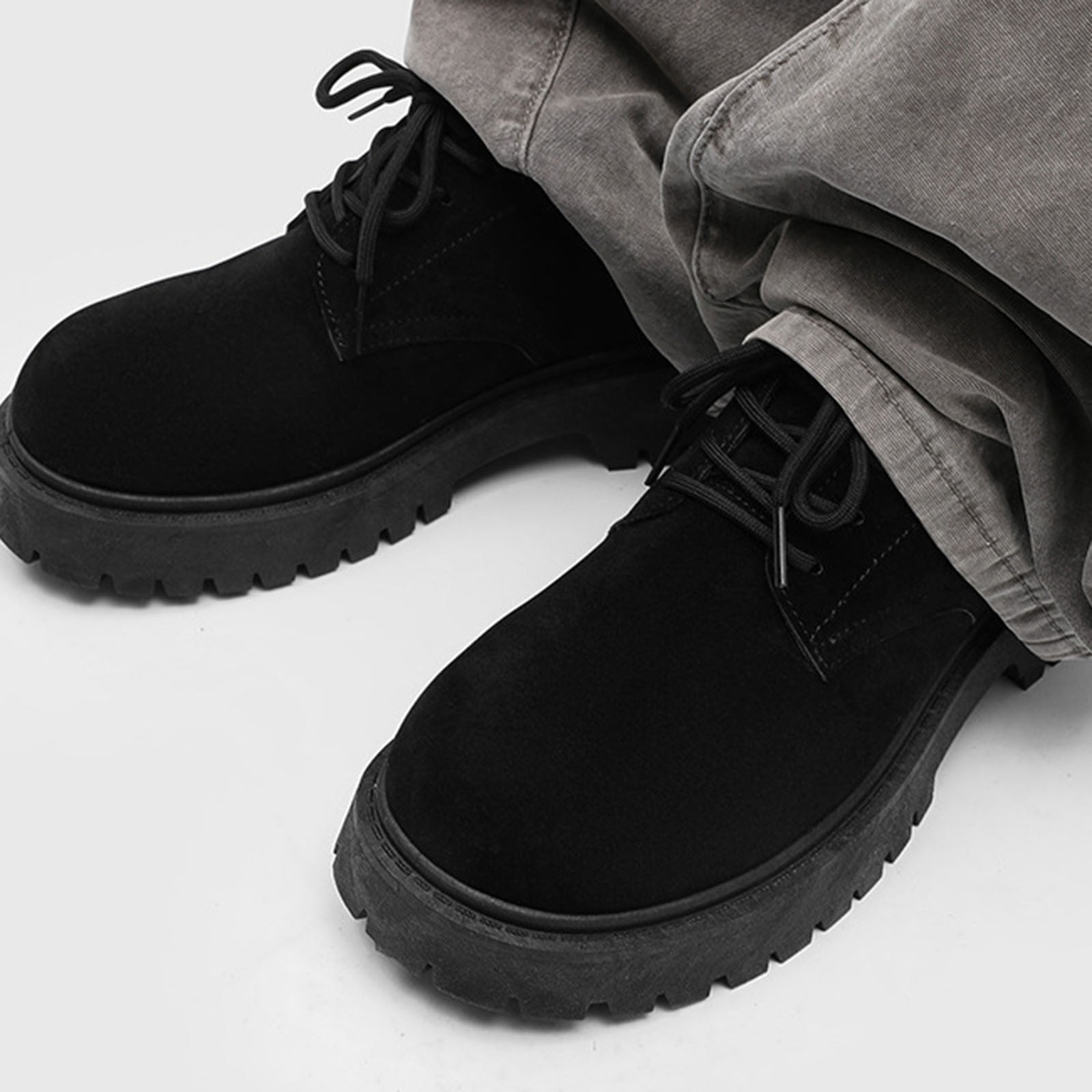 Wensltd Winter Snow Boots for Men Warm Winter Shoes Lace Up Comfortable Outdoor Hiking Shoes Wide Width