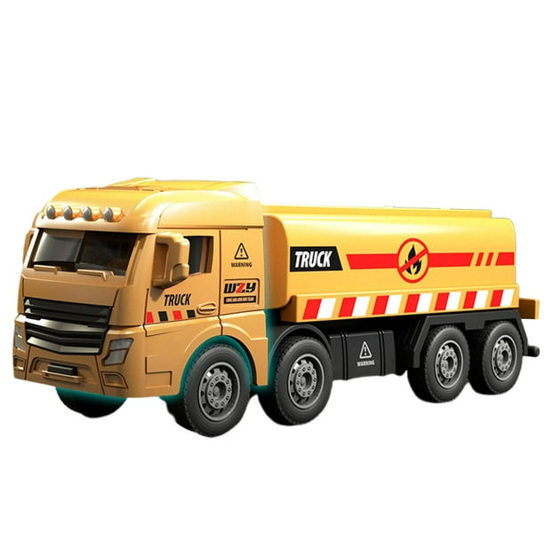 Juego de vehículos de ingeniería, camiones de ingeniería, juguetes para niños, niños y niñas camión cisterna