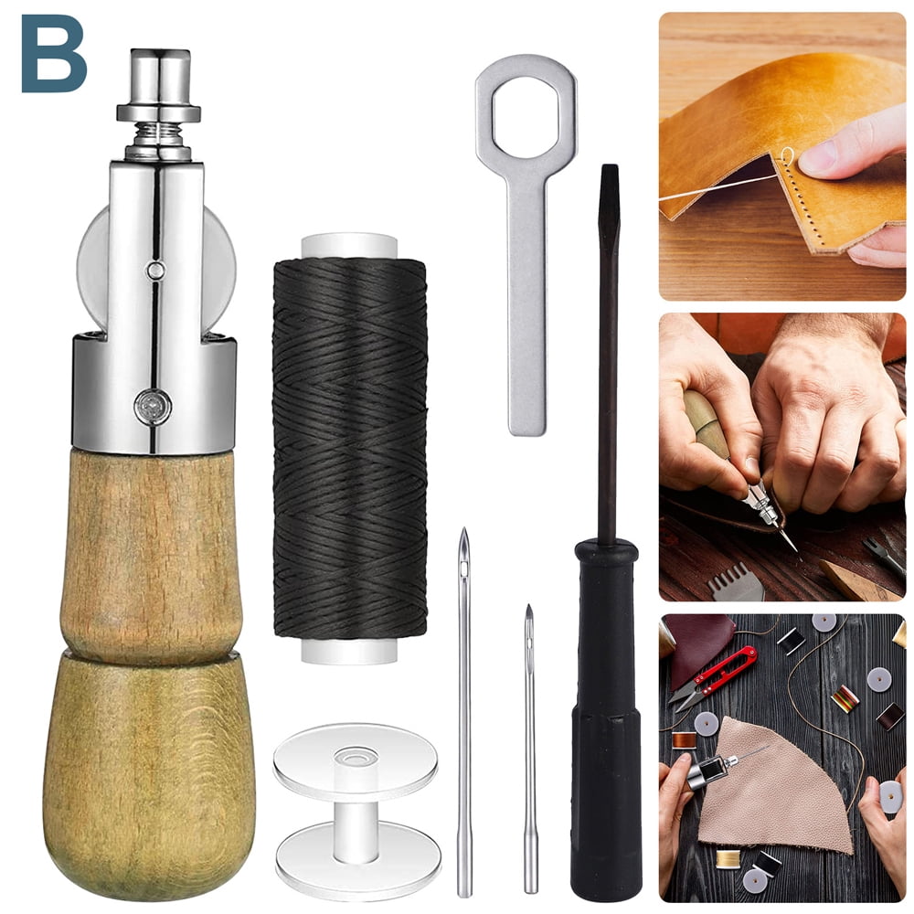 Leather Working Tools for Beginners: Professional Leather Craft Kit for  Leathercraft Adults Gifts 