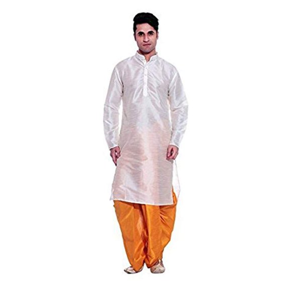 Royal Kurta Mens Silk Blend Dhoti Kurta