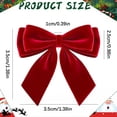 thumbnail image 5 of 3pc Wedding Christmas Decorations, Red Velvet Bows for Ceremony Décor, Reception Tables, Chair Details, Floral Arrangements and Seasonal Events, 1.38 x 1.38 in, 5 of 5