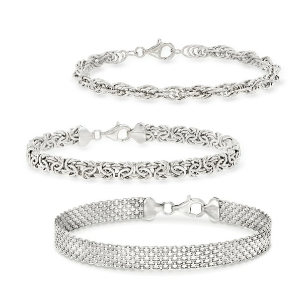 RossSimons RossSimons Sterling Silver Jewelry Set 3 Link Bracelets