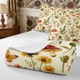 thumbnail image 4 of Manfei Vintage Floral Leaves Twin Quilt Set 2 Pieces,Rustic Rabbit Butterfly Twin Coverlet Set,1 Bedspread and 1 Pillowcase, 4 of 7