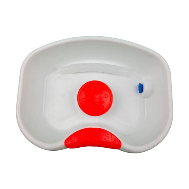 TISHITA Bassin de Lavage de Cheveux de Chevet Léger Réutilisable Portable Bassin de Lavage de Cheveux Baignoire de Lavage pour Chambre Grand-Mère Blanc