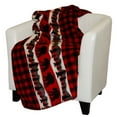 thumbnail image 1 of Denali Home Collection 16162050 Bear Plaid Border With Black Microplush Throw, 1 of 1